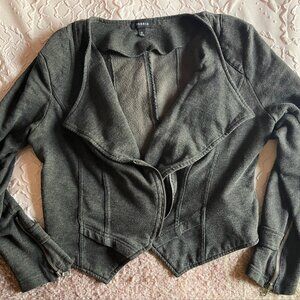 Torrid | Casual Cropped Jersey Moto Jacket